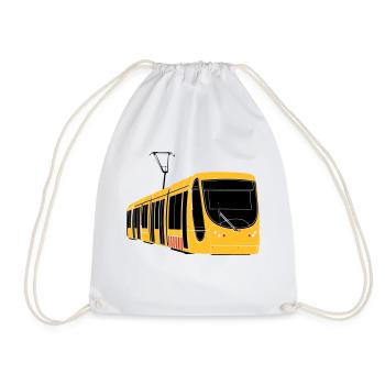 Mulhouse tram - Drawstring Bag - white - Front