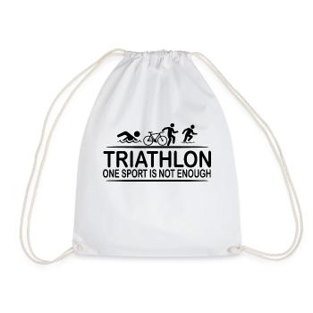 Triathlon Marathon Swim Bike Run - Drawstring Bag - white - Front