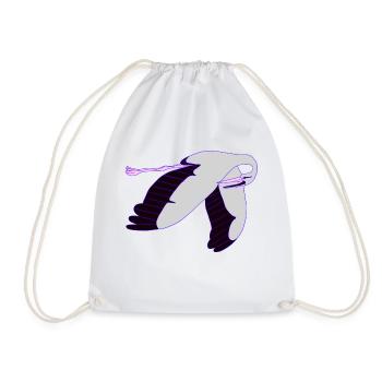 Cigogne violette - Sac de sport léger - blanc - Devant