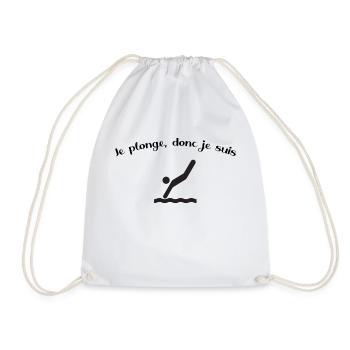 Je plonge donc je suis - Sac de sport léger - blanc - Devant