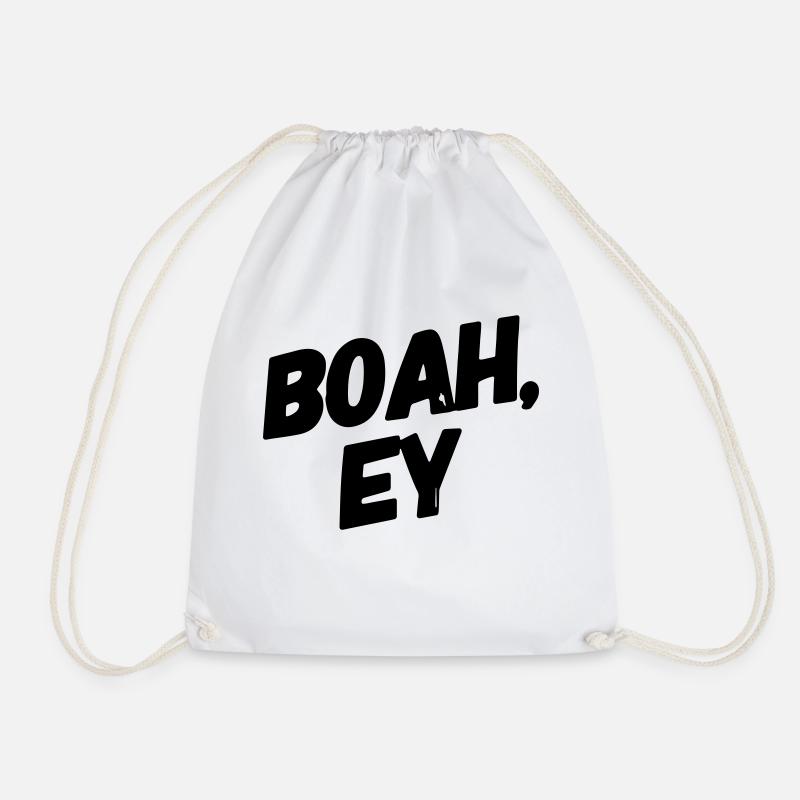 Boah Ey Schrift Geschenkidee - Turnbeutel - Weiß