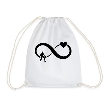 Infinity Heart et Basketball 1 - - Sac de sport léger - blanc - Devant