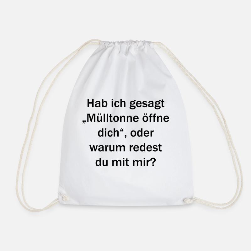 Mülltonne öffne dich - Turnbeutel - Weiß