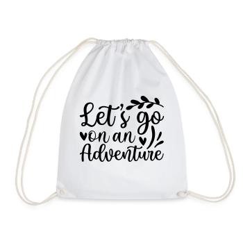 8 lets go on an adventure - Turnbeutel - Weiß - Vorne