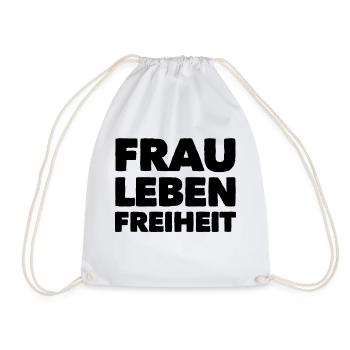 Frau Leben Freiheit Iran - Turnbeutel - Weiß - Vorne