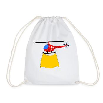 Hélicoptère Anniversaire 3 - Sac de sport léger - blanc - Devant