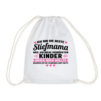 Stiefmama Familie Stiefmamas Geschenk - Turnbeutel - Weiß - Vorne