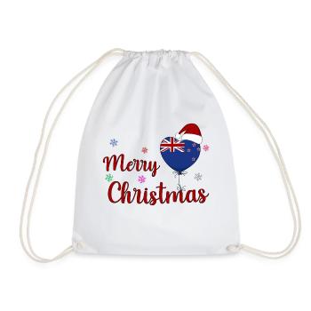 Merry Christmas New Zealand - Drawstring Bag - white - Front