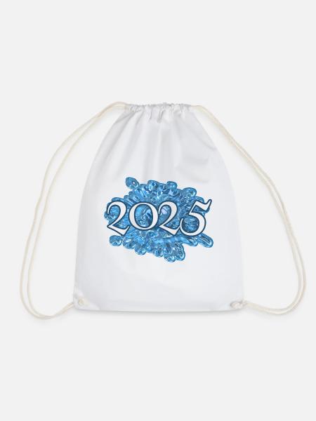 Wassertropfen 2025 - Turnbeutel - Weiß