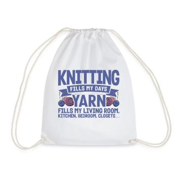 Tricot fil tricot matelassage cadeau - Sac de sport léger - blanc - Devant