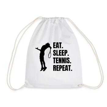 Joueur de tennis Club de tennis Raquettes de tennis - Sac de sport léger - blanc - Devant