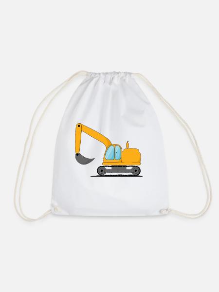 Bagger Kinder - Turnbeutel - Weiß