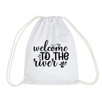 Welcome To The River - Drawstring Bag - white - Front