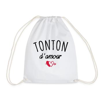 tonton d amour / cadeau humour tonton - Sac de sport léger - blanc - Devant