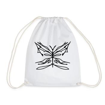 papillon - Sac de sport léger - blanc - Devant