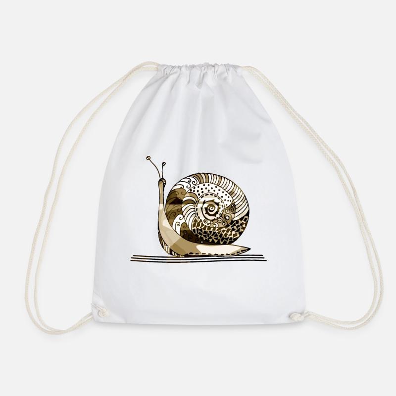Schnecke - Turnbeutel - Weiß