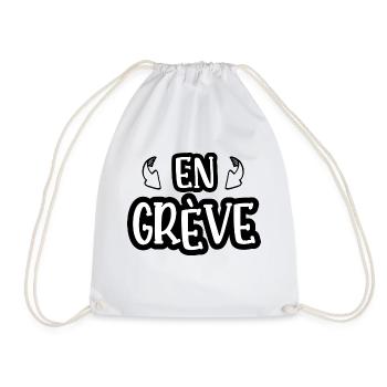 en grève - Sac de sport léger - blanc - Devant