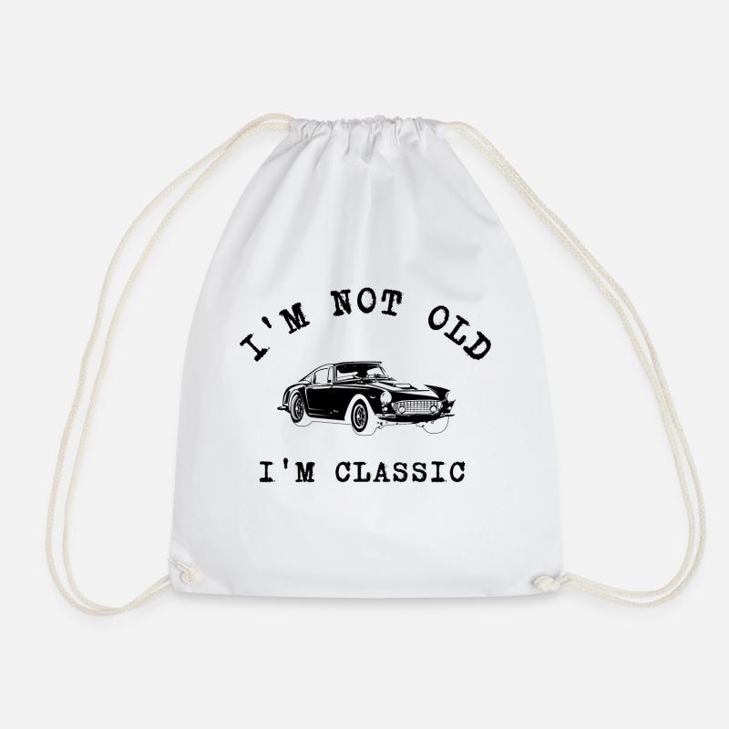 I'M NOT OLD I'M CLASSIC, OLDTIMER - Turnbeutel - Weiß