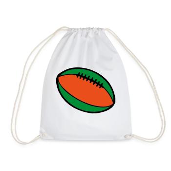ballon de rugby football americain 2510 - Sac de sport léger - blanc - Devant