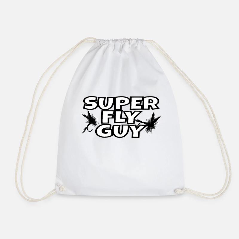 Cool Fly Fishing - Drawstring Bag - white
