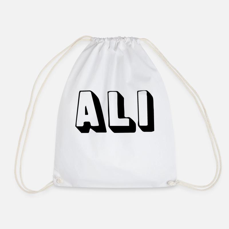 Name - Ali - Turnbeutel - Weiß