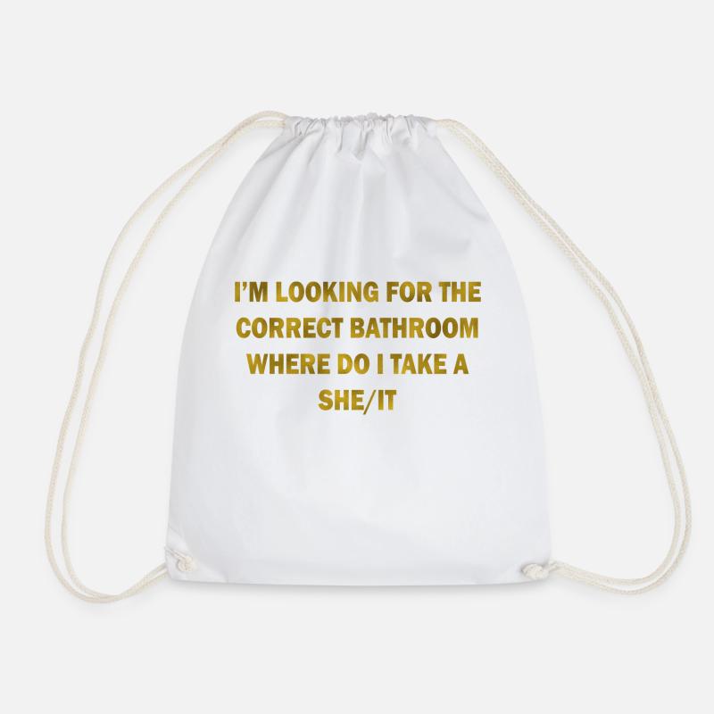 CORRECT BATHROOM TAKE A SHE/IT - Turnbeutel - Weiß