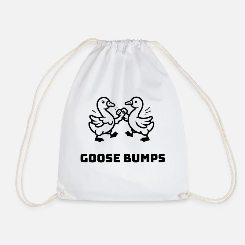 goose Bumps - Drawstring Bag - white