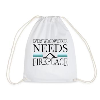 tronçonneuse charpentier amusant permet de jouer charpentier t-shirts - Sac de sport léger - blanc - Devant