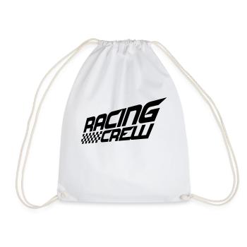 Racing Crew Cool Team Saying Love Racing Car Driving - Drawstring Bag - white - Front