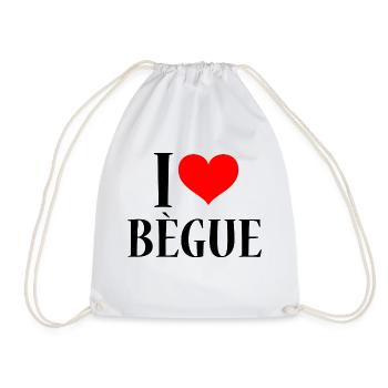 I Heart Bègue J'aime un Bègue Soutient Bégaiement - Sac de sport léger - blanc - Devant
