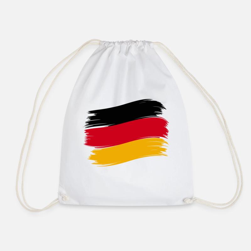 Germany German Flag - Drawstring Bag - white