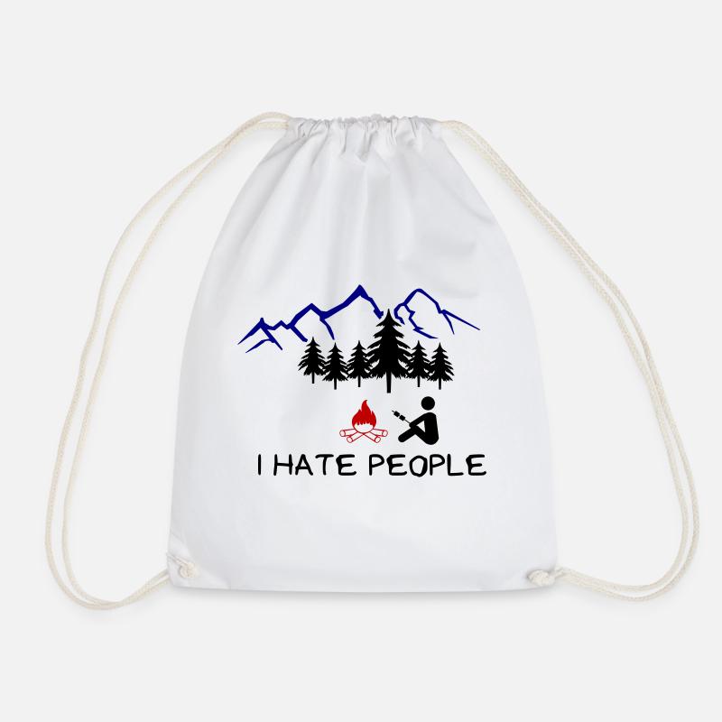 i hate people 002 - Turnbeutel - Weiß