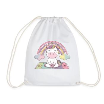 licorne de yoga - Sac de sport léger - blanc - Devant