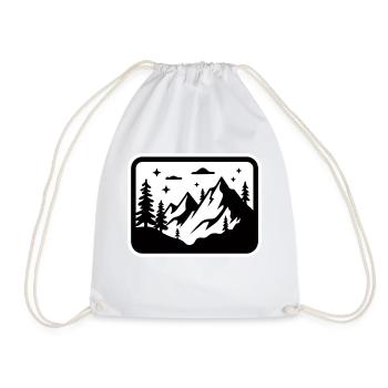 Berg Schwarz - Drawstring Bag - white - Front