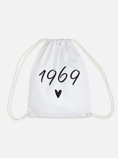 1969 Herzgeburtstag - Turnbeutel - Weiß