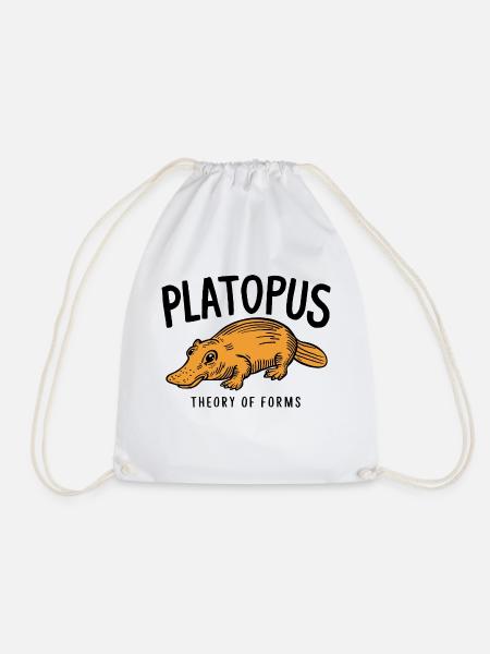 Platopus - Theory of Forms Philosophie - Turnbeutel - Weiß