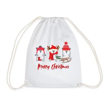 Merry Christmas - Drawstring Bag - white - Front