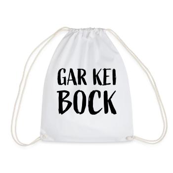 Gar kein Bock Schweizerdeutsch - Turnbeutel - Weiß - Vorne