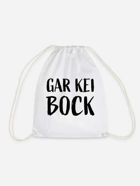 Gar kein Bock Schweizerdeutsch - Turnbeutel - Weiß
