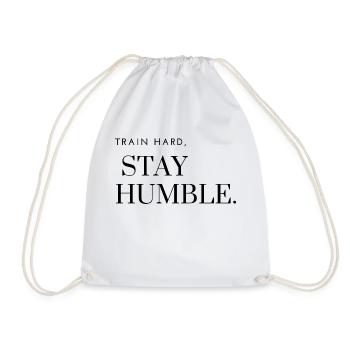 train hard - Turnbeutel - Weiß - Vorne