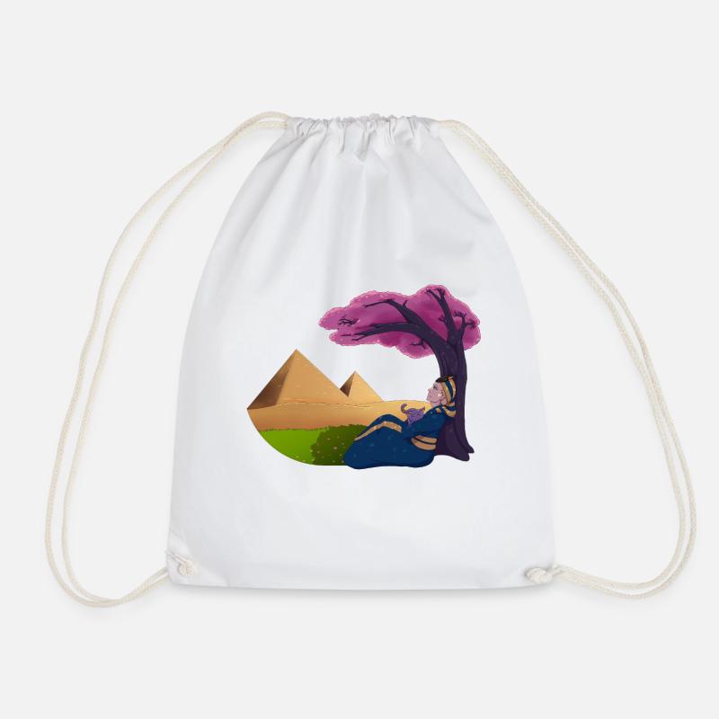 Spring Pyramid - Drawstring Bag - white