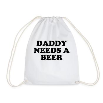 Papa a besoin d'une bière - Sac de sport léger - blanc - Devant