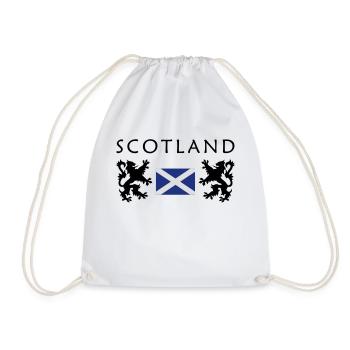 Scotland flag - Drawstring Bag - white - Front