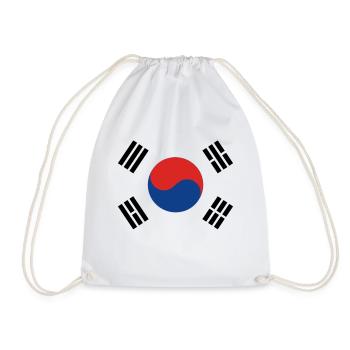 Korea south - Drawstring Bag - white - Front