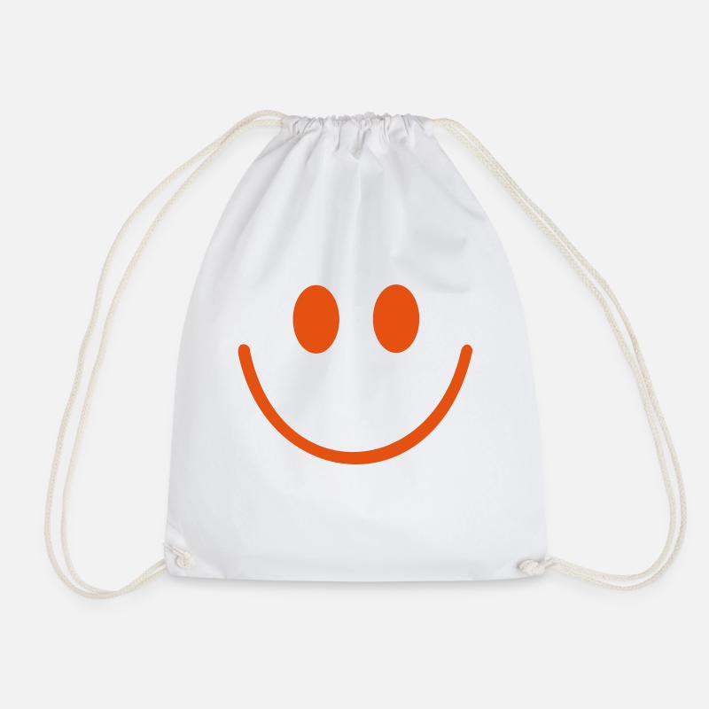 Smiley - Turnbeutel - Weiß