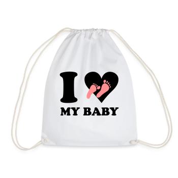 I love my baby - Turnbeutel - Weiß - Vorne