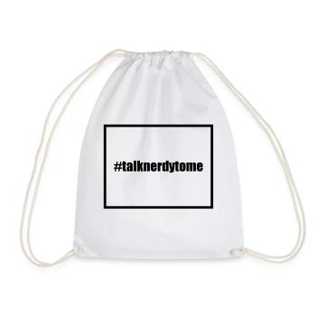 Talk Nerdy - Drawstring Bag - white - Front