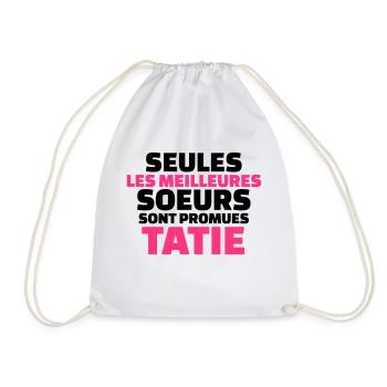 seules les meilleures soeurs sont promues tatie - Sac de sport léger - blanc - Devant