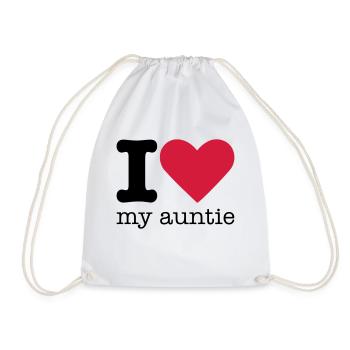 I Love My Auntie - Turnbeutel - Weiß - Vorne