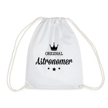 Original three star deluxe astronomer - Drawstring Bag - white - Front